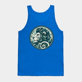 "Leo Royalty: Cosmic Elegance"- Zodiac Horoscope Star Signs Tank Top